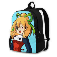 [ Megaman ] Roll-Chan School Bags For Teenage Girls Laptop Travel Bags Megaman Rockman Roll Game