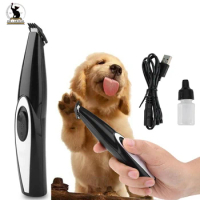 USB Rechargeable Pet Hair Trimmer Clipper Grooming Kit Pet Dogs Cats Foot Hair Clipper Grooming Tools