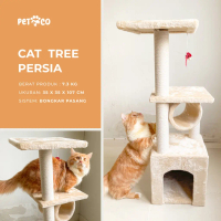 PET & CO | FULL KAYU! CAT TREE PERSIA POHON KUCING RUMAH KUCING GARUKAN KUCING CAT CONDO