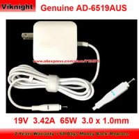 Genuine US AD-6519AUS Ac Adapter 19V 3.42A 65W Charger for Samsung 55X0AA 551XAA 550XTA NP930XBE NP930MBE with 3.0 x 1.0mm Tip