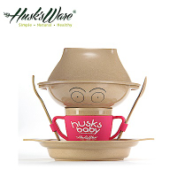 美國Husk’s ware稻殼天然環保兒童餐具經典人偶款-桃紅色