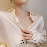 鑲鉆楓葉項鏈女秋新款輕奢小眾設計感鎖骨鏈情侶不褪色頸鏈