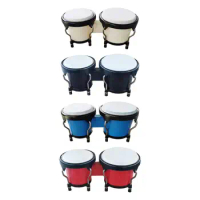 African Drum Percussion Bongos Drum Set 6 Inch 7 Inch Educational Montessori