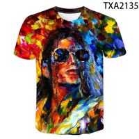 Áo Sơ Mi Nam ngắn Tay Họa Tiết Michael Jackson, Áo Phông 3D, Thoải Mái Và Thoáng Khí, In 3D, Hàng Mớ