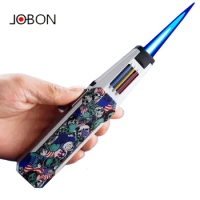 JOBON-Spray Gun Butane Torch Lighter, Metal Lighter, Windproof Flame, Kitchen Lighter, Outdoor BBQ, Safety Igniter
