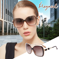 MEGASOL 寶麗萊UV400品牌設計師款防眩偏光太陽眼鏡(蝶翼珍珠系列-MS1618)