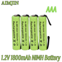 1.2V AAA NIMH rechargeable battery with solder pads 1800mAh, suitable for Philips Braun electric shaver shaver toothbrush