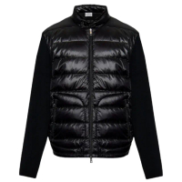【MONCLER】春夏新款 男款 前襟羽絨拼接外套-黑色(3號USA-L、4號USA-XL)
