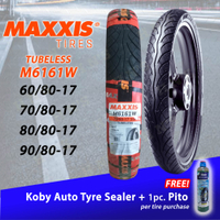 MAXXIS M6161 Tubeless Tires RIM 17 ( 60/80-17 , 70/80-17 , 80/80-17 , 90/80-17 ) with FREE Tire Seal
