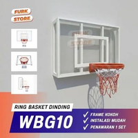 Ring Basket Akrilik, Ring Basket Tempel Dinding, Papan Pantul Basket Akrilik WBG-10