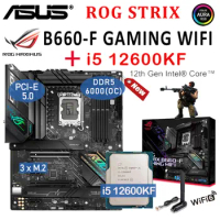 LGA 1700 ASUS ROG STRIX B660-F GAMING WIFI Motherboard DDR5 128GB PCI-E 5.0 Intel Core i5 12600KF CPU Mainboard Combo