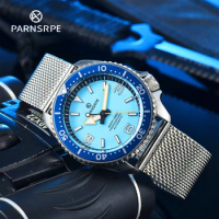 PARNSRPE Automatic Men's NH35A Blue Men's movement Mechanical Watch Sapphire Super Dial Diver's Watch A007