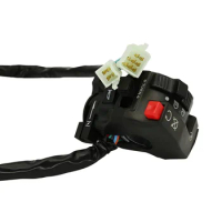 Motorcycle Light Hi-Lo Beam Kill Electric Start Turn Horn 5-Function Switch with Choke Lever for ATV Quad 4 Wheeler