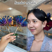 Cucuk Sandat metalic/ semanggi emas / bunga sanggul/ cucuk premium