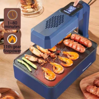 Korean Barbecue Stove Household Smokeless Electric Baking Pan Indoor Non Stick Barbecue Machine Infrared Electric Oven