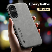 For Oppo Reno8 T 5G Case CPH2505 With Metal Plate Magnetic Holder Phone Case For Reno 8 T Reno8T 4G CPH2481 Leather Back Cover