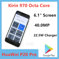 Original HuaWei P20 Pro 4G LTE Cell Phone 40.0MP Kirin 970 6.1" Screen 2240x1080 Android 8.1 Fingerprint 22.5W Charger In Stock