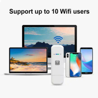4G LTE USB WiFi Router 150Mbps Wireless Network Adapter with SIM Card Slot Plug and Play European Version for Outdoor Travel