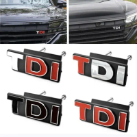 3D Metal TDI Logo Car Front Grille Emblem Sticker Fender Side Rear Trunk Auto Badge Decor For VW Polo Golf Jetta Passat MK4 MK5