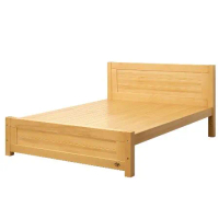 唯熙傢俱 瑪修檜木色5尺雙人床(臥室 雙人床 實木床架 床架)