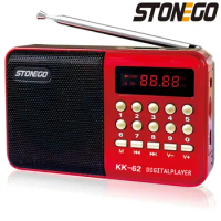 STONEGO Mini Portable Radio Handheld Rechargeable Digital FM USB TF MP3 Player Stonego Speaker Devices Supplies