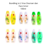 BUNDLING ISI 2 VIVA MILK CLEANSER DAN FACE TONER VIVA KEMASAN 100 ML