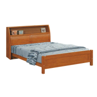 【柏蒂家居】艾莉雅5尺實木雙人床組(床頭箱+床底/不含床墊)