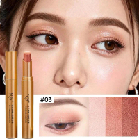 Three-color Eyeshadow Stick, Easy To Use, Pearlescent Gradient, Smudge-proof Under-eye And Z8E2