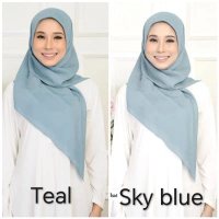 A09 Tudung Bawal Cotton \PREMIUM\" Lembut Paling Senang Bentuk Bidang 45' READY STOCK tudung  sarung