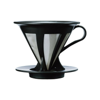 HARIO CFOD-02B V60 免濾紙黑色濾杯 1-4杯『歐力咖啡』