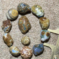 1pcs/lot World Rare Magical Strong Energy Amulet Dense Deity Eyes Natural Rough Stone Bracelet Gobi Agate Unique Collectible