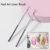 7 Pin Stripe Nail Art Liner Brush 3D Tips Manicure Ultra-thin Line Drawing Pen UV Gel Brushes Painting Tools