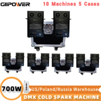1~10pcs 700W Cold Spark Firework Machine 750W 600w Sparker Machine Ti Powder Dmx Remote Control Spark Fountain Sparkular Machine