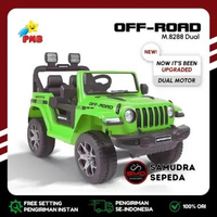 LC - Mobil Aki Mainan Anak Remot PMB 8288 EVA KARET Jeep 12V Ban Eva 2WD // PMB 8288 DUAL Dinamo Mod