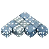 Marble Effect Dice 10pc/set 12MM D6 Cube Standard Dots Dice Game for Poker Mahjong Casino Bar Party Game Drinking Dice