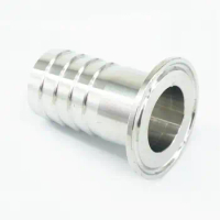 32mm Tube Barbed- Tri Clamp 1.5" Ferrule O/D 50.5mm 304 Stainless Steel Sanitary Ferrule Clamp Pipe Connector Fitting