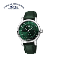 GLASHUTTE 格拉蘇蒂．莫勒 Teutonia II GMT 經典系列M1-33-96-LB-II 森林綠機械手錶(機械錶 男錶)