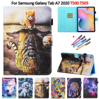 Cute Cartoon Leather Cover For Samsung Galaxy Tab A7 A8 2022 2021 Case Wallet Stand Tablet For Galaxy Tab A7 Lite Case T220
