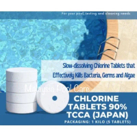 MY-CHLOR 1 PACK Chlorine Tablets for Swimming Pool TCCA 90% Japan Origin 1KG 5 tabletsCDC