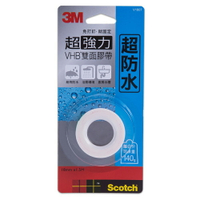 本月熱銷推薦 滿額再折【史代新文具】3M V1807 18MMX1.5M 超強力雙面膠帶(防水專用)