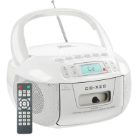 Portable CD player with cassette recorder Bluetooth CD cassette boombox with AM FM radio and remote USB MP3 playable