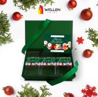 WELLEN PRINT - Paket Hardbox Pita Stoples Desain Natal / Print Box Packaging Hampers Christmas / Cet
