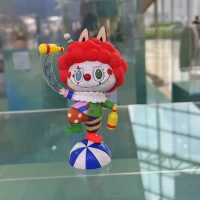 POP MART Labubu Clown Limited Elevator Pvc Kawaii Doll Caixas Collectible Figurine Surprise Model Toys Christmas Handmade Gifts