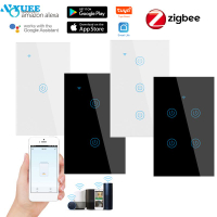 1 / 2 / 3 / 4 Gang Zigbee 智能觸摸開關 Alexa 和 Google Home Assista