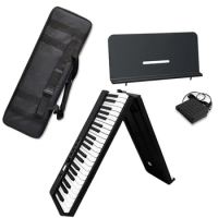 88-Keys Foldable Piano Multifunctional Digital Piano Portable Electronic Keyboard Piano Musical Instruments for Piano Students