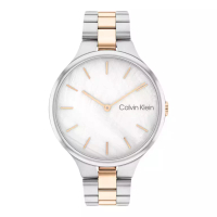 Calvin Klein Jam Tangan Wanita Calvin Klein Linked 25200428 Ladies Mother Of Pearl Dial Dual Tone St