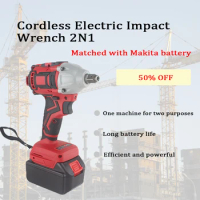 18V Cordless Brushless Electric Wrench Impact wrench brushless 520N.m Hand Drill DIY Tool for Makita Battery electric wrench 18v