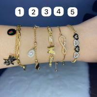 Gelang rantai gold titanium realpict