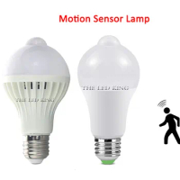 E27 12W 15W 18W 20W LED Night light Bulb Smart PIR Motion Sensor lamp AC110V-220V For Stair Toilet Porch Garage Balcony Bathroom