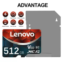 Original Lenovo Micro TF/SD Card 2TB Memory Card Class 10 128GB 265GB SD/TF Flash Cards For Camera GoPro DJI Nintendo Switch Ps5